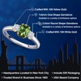 thumbnail image 2 of Gem Stone King 10K Two Tone Gold Green Tourmaline and White Moissanite Engagement Ring for Women | 1.02 Cttw | Oval 7X5MM | Gemstone October Birthstone | Size 5, 2 of 7