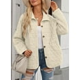 thumbnail image 3 of Women's Lightweight Diamond Quilted Jacket Casual Winter Open Front Button Down Puffer Coat Outwear Cardigan, 3 of 12