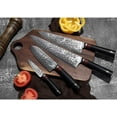 thumbnail image 5 of TUO Chef's Knives - Damascus Kitchen Chef Knife - Japanese AUS10 Steel - Full Tang - G10 Handle - Ring H - TC0307H - 9.5", 5 of 5
