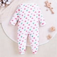 thumbnail image 3 of ATAIKU Infant Baby Girls' Sleep and Play Footed Pajamas Strawberry One-Piece Sleeper Button Romper Jumpsuit Cotton PJs For Newborn, 3 of 7