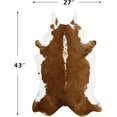 thumbnail image 2 of shiyou-Faux Cowhide Rug Small Cow Print Rugs Western Decor Animal Rugs for Living Room Bedroom, Kahqi(70x110cm,27x43in), 2 of 4