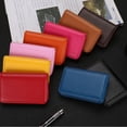 thumbnail image 3 of Estuche para tarjetas de visita de PU con diseño de lichi, de acero inoxidable y metal, regalo empresarial, magnético, con diseño de lichi, 3 of 5