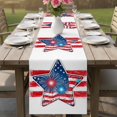 thumbnail image 4 of Patriotic USA Flag Table Runner 90 Inches, Independence Day Firework Red Striped Bed Runner Dresser Scarves Tabletop for Indoor Outdoor Parties/Ceremony/Banquet, 13" x 90", 4 of 9