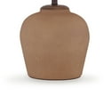 thumbnail image 4 of Benjara BM327808 Tery Table Lamp - Empire Hardback Shade - Textured Rust Brown Metal Base & White, 4 of 5