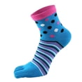 thumbnail image 5 of Women's 5-finger cotton wicking athletic toe socks 6-pack, 5 of 5