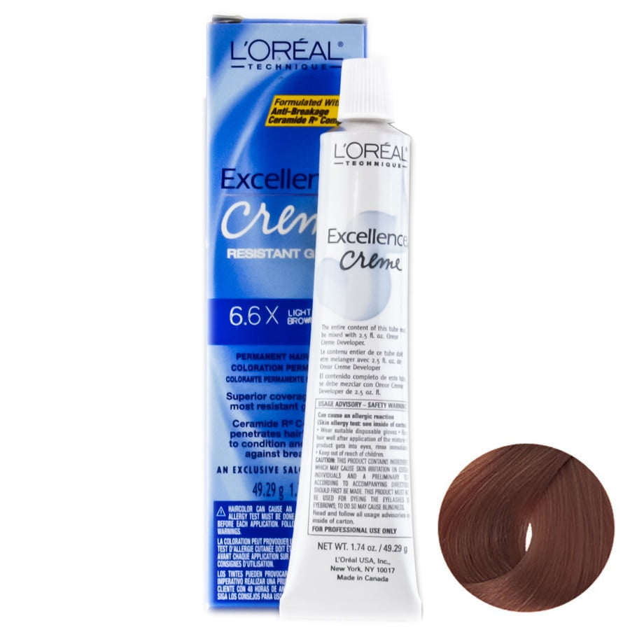 L'Oreal Excellence Resistant Gray Permanent Creme Haircolor (Color 6