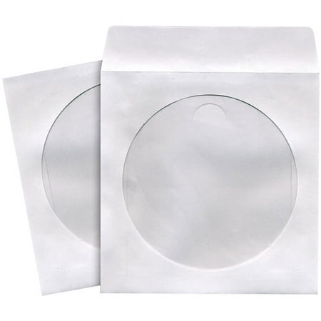 Maxell 190133 CD402 CD/DVD Storage Sleeves, 100pk, White