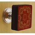 thumbnail image 2 of IBA Indianbeautifulart Boutons Gravés Rouges Lot de 10 Boutons de Porte en Bois Tiroir, 2 of 3