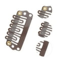 thumbnail image 2 of Unique Bargains 20 Pcs U Shape Snap Hair Extension Clips for Hair Extension Brown, 2 of 5