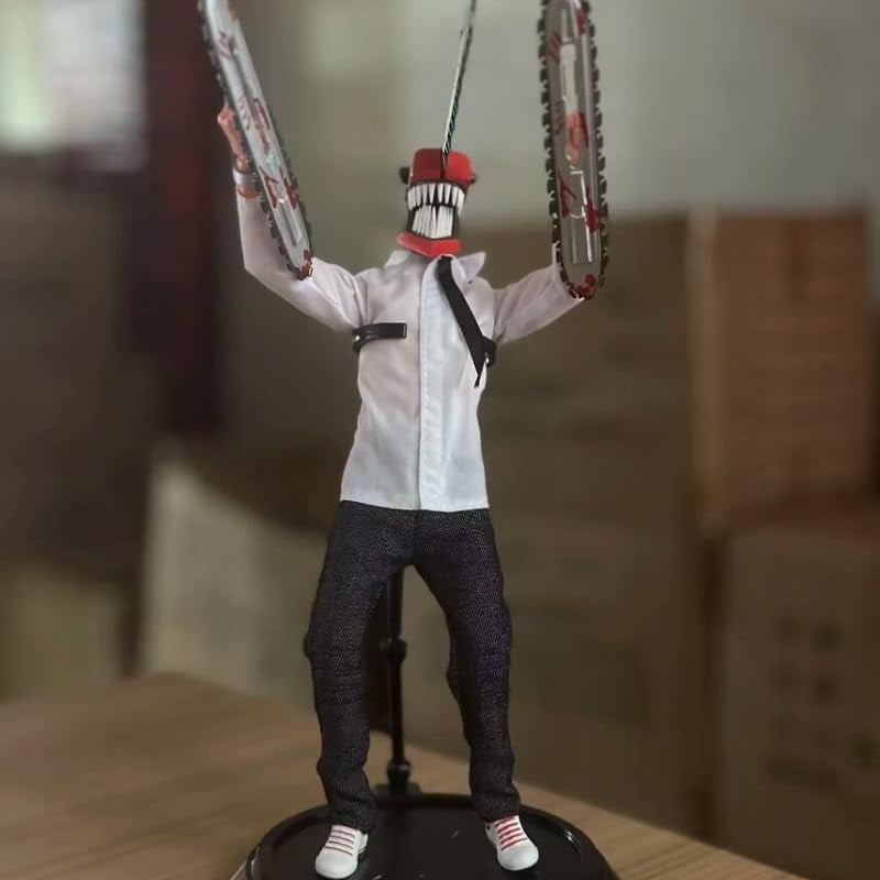 Chainsaw Figure Movable Standing Chainsaw Figurine 20cm/7.9inch PVC Characters Collectible Handicrafts Souvenirs for Anime Fans Gifts