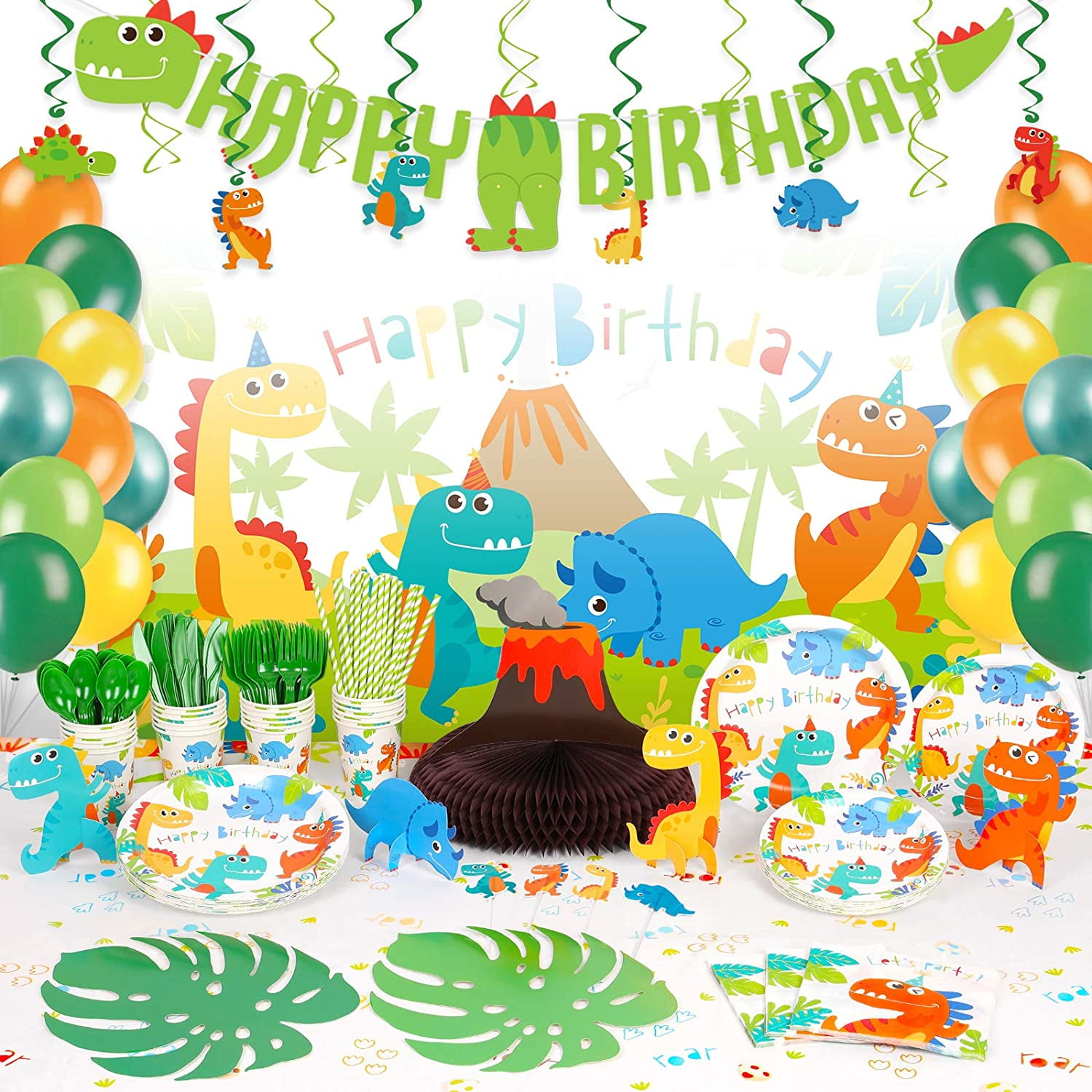 Three Rex Party Kit  Dinosaur Third Birthday Party Decorations – Swanky  Party Box