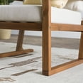 thumbnail image 6 of Walker Edison Modern Solid Wood Geometric Outdoor Club Chair, Brown, 6 of 18