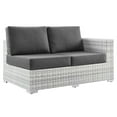 thumbnail image 2 of Modway Convene Fabric & Rattan Patio Right-Arm Loveseat in Light Gray/Charcoal, 2 of 8