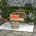 thumbnail image 3 of Jordan Manufacturing 13" x 20" Zayne Vaper Orange Crosshatch Rectangular Outdoor Lumbar Throw Pillow with 3 Coconut Buttons (2 Pack), 3 of 10
