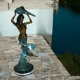 thumbnail image 2 of Nifao Mermaid Holding Shell Outdoor Fountain Statue, Bronze Garden Water Feature Sculpture for Patio & Garden – Garden Outdoor Decor Sculpture, 14"L x 24"W x 43"H, 2 of 14
