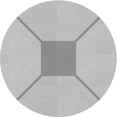 thumbnail image 1 of Ahgly Tapis d'Intérieur Lavable en Machine Carré Transitionnel Gris Oie Gris, 3 Pieds Carré, 1 of 7