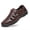 Dark Brown, variant on Durable Non Slip Men's Hollow Out Closed Toe Sandals for Comfy Beach, Hiking, Trekking, Spring and Summer Outdoor Activities