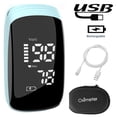 thumbnail image 1 of Oxímetro de pulso de dedo recargable por USB, oxímetro SpO2 PR, Monitor Médico de ritmo cardíaco y oxígeno en sangre para niños y adultos, 1 of 4