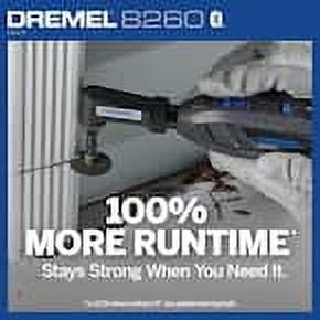 Dremel 8260 12VLi-Ion Variable Speed Cordless Smart Rotary Tool with Brushless Motor, 5 accessories, 3Ah Battery, Charger, Tool Bag