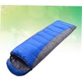 thumbnail image 2 of 1 piece winter sleeping bag for outdoor activities, thick comfortable and waterproof sleeping bags for camping and hiking for cold nights, blue, 2 of 5