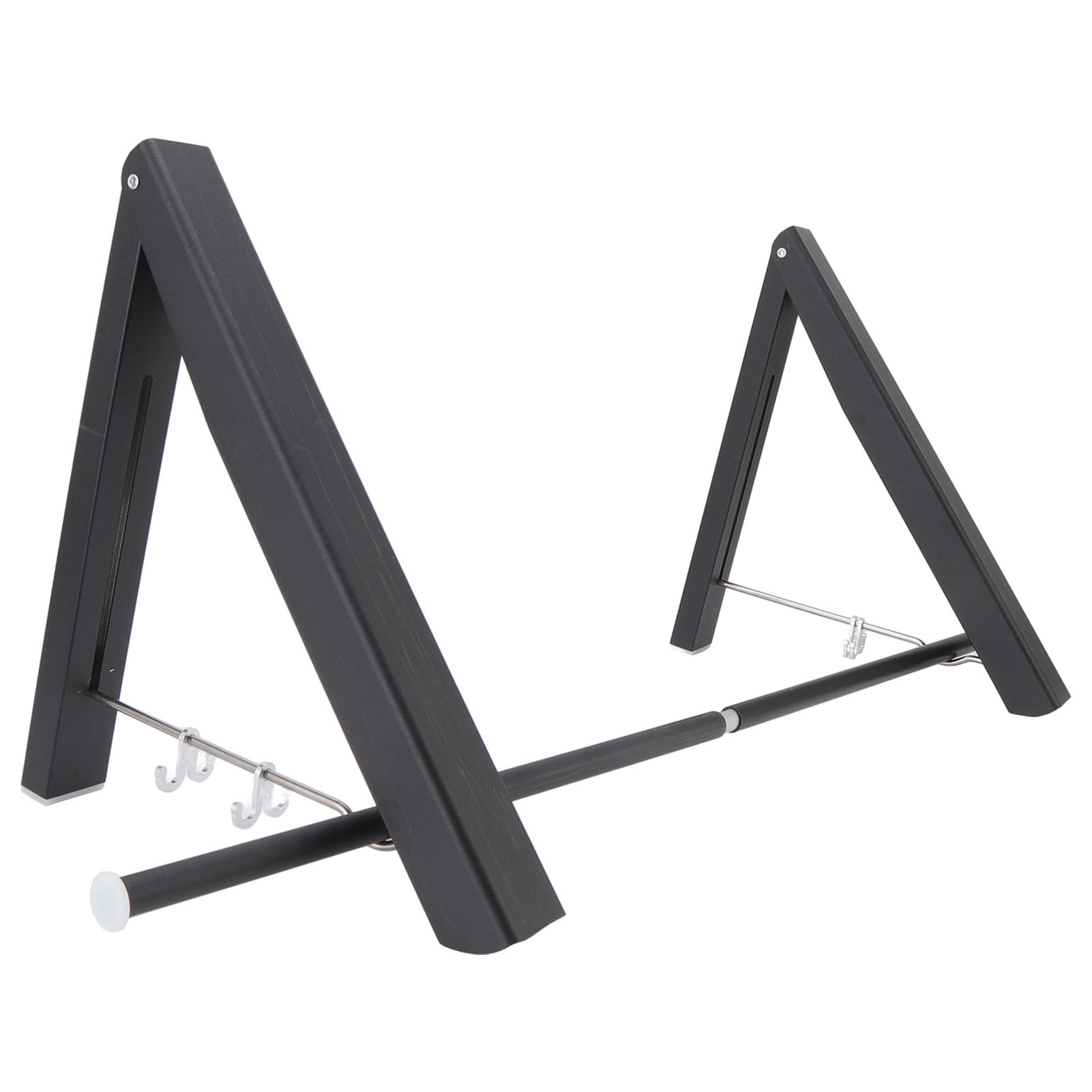 Zaqw Retractable Clothes Rack Black Foldable Design Aluminium Wall