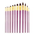 thumbnail image 2 of RSET-9315 | 12pc Burgundy Taklon Long Handle Variety Brush Set, 2 of 6