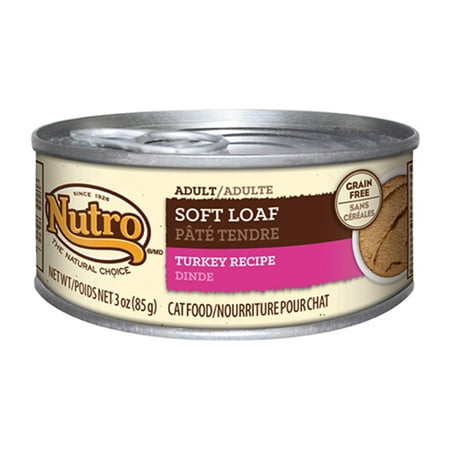 Nutro Adult Cat Soft Loaf Turkey Dinner Canned Cat Food (Pack Of 24)