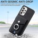 thumbnail image 4 of Funda para Samsung Galaxy A52 de piel sintética con acabado galvanizado y tarjetero (negra), 4 of 5