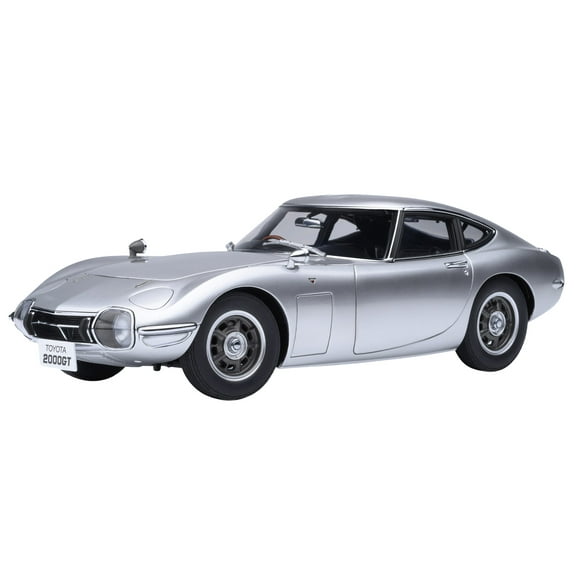 1967 Toyota 2000GT RHD (Right Hand Drive) Silver Metallic 1/18 Model Car by Autoart