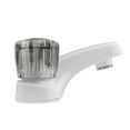 thumbnail image 3 of Dura Faucet Lavatory Faucet with Smoked Acrylic Knobs for RV Bathrooms - White, 3 of 8