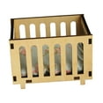 thumbnail image 3 of Cuna de bebé a escala 1:12, juguete de decoración realista para casa de muñecas, cuna de madera, 3 of 9