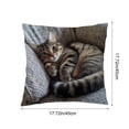 thumbnail image 4 of Throw Pillow Cover 18x18 Inch Cute Embroidery Pattern Short Lint Soft Breathable Decorative Pillowcase for Sofa Living Room Home by MPOISVA, 4 of 7