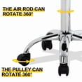 thumbnail image 3 of BestOffice Round Rolling Stool with Swivel Garage Stool with Wheels PU Cushion Leather Stool for Office, Massage (White), 3 of 7