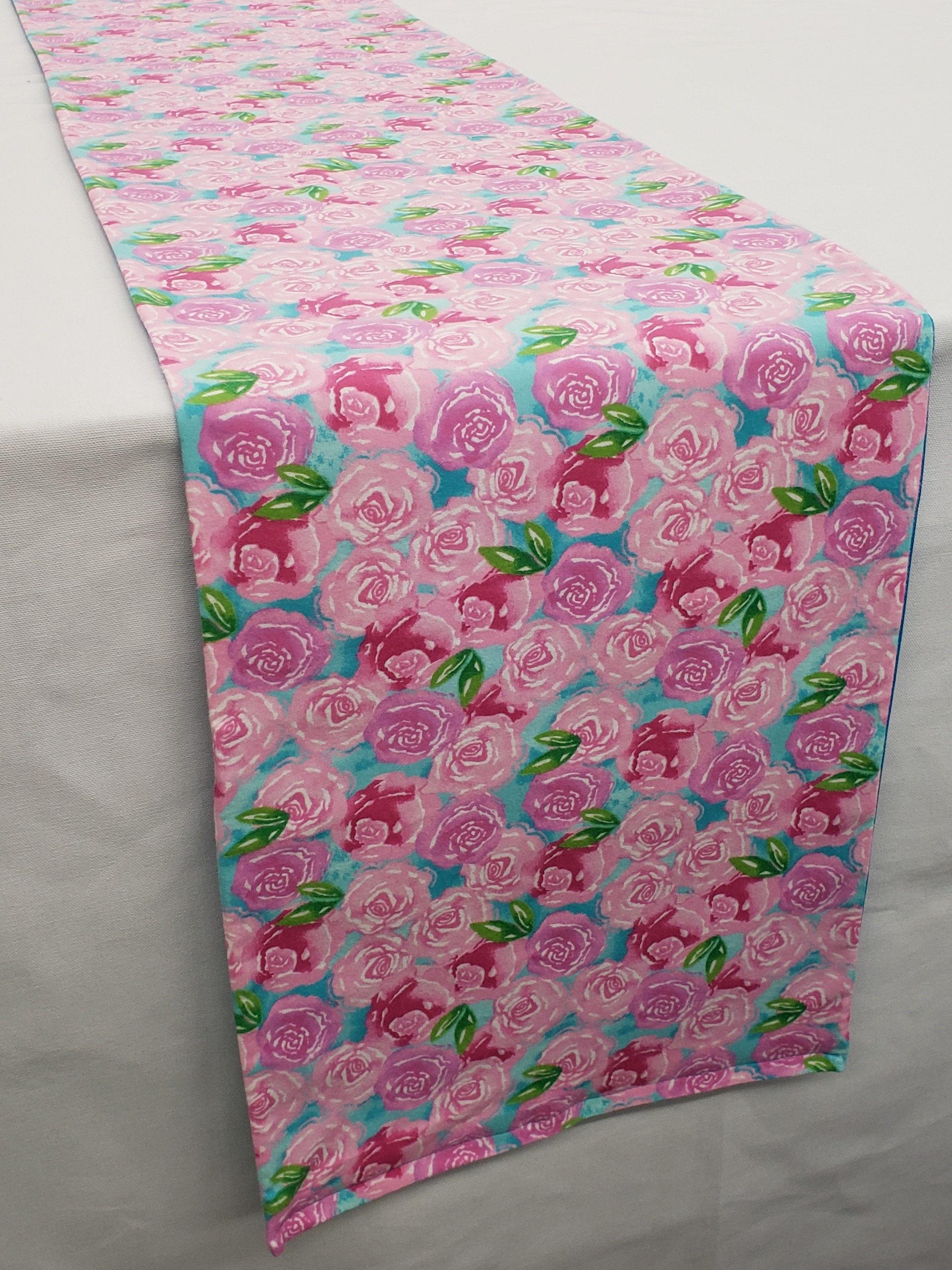 Pink Roses Table Runner by Penny's Needful Things (3 Feet Long) (Hot