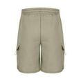 thumbnail image 4 of Mens Shorts Athletic Mens Cargo Shorts Summer Cotton Knee Length Sweat Shorts Drawstring Stretch Waist Athletic Workout Gym Jogger Shorts, 4 of 7