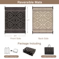 thumbnail image 4 of Lahome Waterproof Outdoor Rug 8x10, Large Reversible Plastic Straw Mat - Indoor/Outdoor Use for Patio Deck Balcony Garden Camping, Lightweight & Portable, Black & Beige, 4 of 9