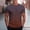 Coffee, variant on Oalirro Men's Striped Gradient Color Block T-Shirt, Short Sleeve Crew Neck Tee, Fashionable Casual Design for Summer