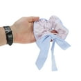 thumbnail image 2 of Unique Bargains 1 Pc Scrunchie Fashion Striped Bow Hair Elastics Purple Blue, 2 of 5