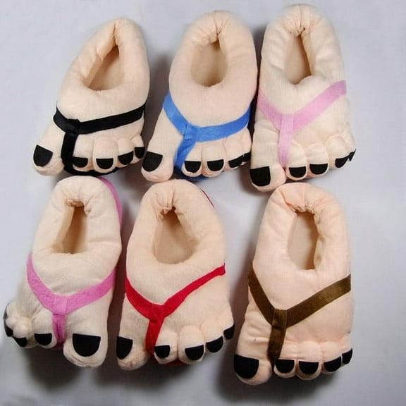 GOOHOCHY Women Indoor Soft Slippers Feet Warm Slippers Miss Man