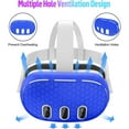 thumbnail image 3 of VR Shell Protective Protector Cover for Meta Quest 3, Silicone Front Headset Protector Cover Anti Scratch Anti Dust Anti Shock-Blue, 3 of 7