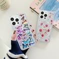 thumbnail image 6 of Stylish Butterfly Pattern Back Cover for Apple iPhone 16 Plus, Glitter Ring Holder Kickstand Fashionable Luxury Slim Fit Lightweight Clear Case for iPhone 16 Plus, B, 6 of 7
