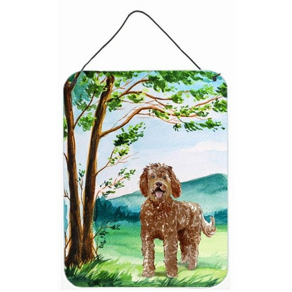 Carolines Treasures CK2568DS1216 Under the Tree Labradoodle Wall or Door Hanging Prints
