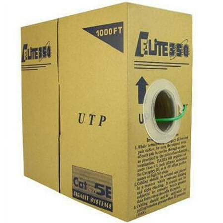 Infinity Cable CAT5E Solid CMR 100% Pure Copper  Bulk Cable 1000ft. Pull Box Green price history on PriceWatchPro