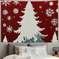 thumbnail image 2 of Pratyus Christmas Tree Snowflakes Folk Art Tapestry Wall Hanging for Bedroom Dorm Decoration, Soft Plush Lightweight Fabric, Easy to Hang, Vivid Pattern Design - Pack of 1 50x40inch, 2 of 6