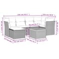 thumbnail image 2 of vidaXL 7 Piece Patio Sofa Set with Cushions Black Poly Rattan, 2 of 5
