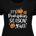 thumbnail image 4 of Inktastic Thanksgiving It's Pumpkin Season Y'all with Fall Leaves Women's Plus Size T-Shirt, 4 of 5