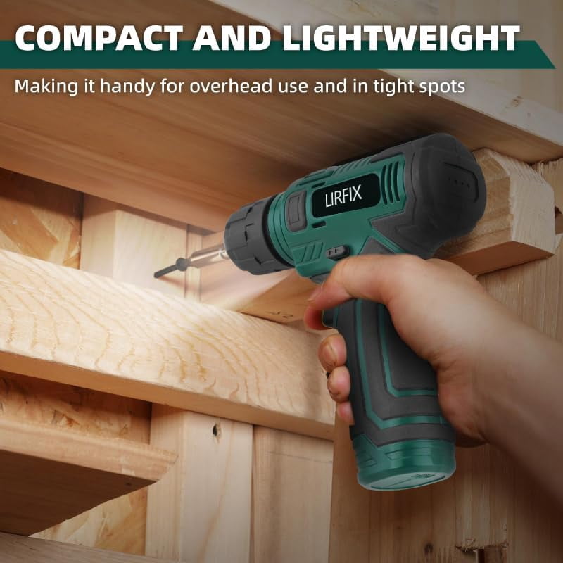 110-Piece Green 8V Electric Screwdriver Tool Set with Portable  for  Home Repair