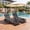 Black, variant on Omniberg Folding Chaise Lounge Chair Set of 2, 5-Position Adjustable Outdoor Lounge Chair with Face Hole and Side Pocket, Portable Reclining Tanning Beach Chair for Pool Sunbathing Patio, Black