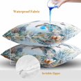 thumbnail image 4 of Sea Turtle Coastal Throw Pillow Covers 16x16 Inch Set of 2, Summer Beach Coral Ocean Blue Nautical Waterproof Outdoor Pillow Covers, Decorative Cushion Pillowcases for Couch, Sofa, Bed, Garden, Patio, 4 of 9