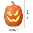 thumbnail image 2 of Halloween Lighted Pumpkin, Large Plastic LED Pumpkins Decoration for Thanksgiving Day Outdoor Yard Porch Home Storefront Holiday Display Decor, 2 of 6